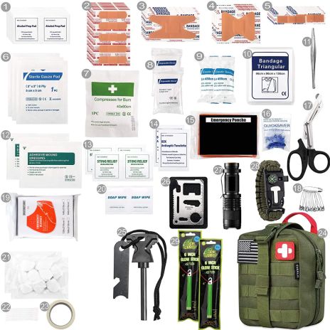 ThreePigeons™  Outdoor Survival First Aid Kid Multi-functional Wilderness Survival Kit for Outdoor Camping Equipment