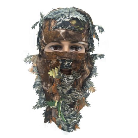 ThreePigeons™ Hunting Face Mask Camouflage Leafy Hat Ghillie Face Covering 3D Full Cover Camo Headwear
