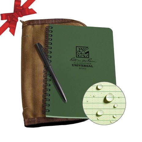 In the Rain Weatherproof Side Spiral Kit Fabric Cover and Weatherproof Pen