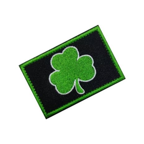 Shamrock Irish Clover Patch Hook and Loop Tactical Morale Applique Fastener Military Embroidered Patch