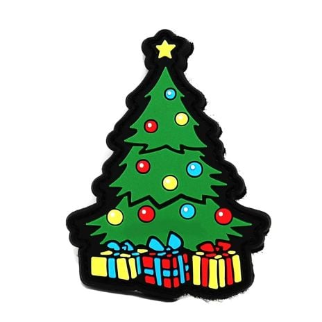 Christmas Tree Tactical Patch Christmas PVC Hook and Loop Patch