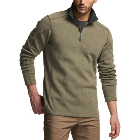 Thermal Fleece Half Zip Pullover Winter Outdoor Warm Sweater Lightweight Long Sleeve Sweatshirt For Men