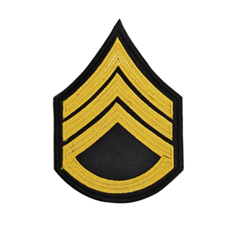 US Army Male Rank Gold On Blue Chevrons For ASU（Set 2）