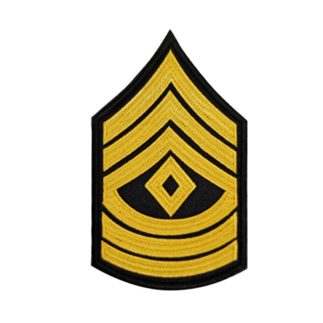 Army First Sergeant 1SG E8 Cloth Rank for ASU Size Male（Set 2）