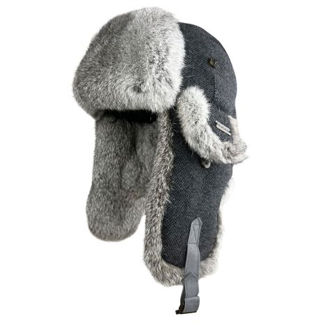 Real Rabbit Fur Winter Trapper Hat