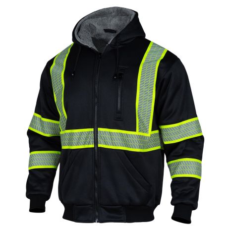 Men's ANSI Class 3 High Vis Safety Reflective Sweatshirt