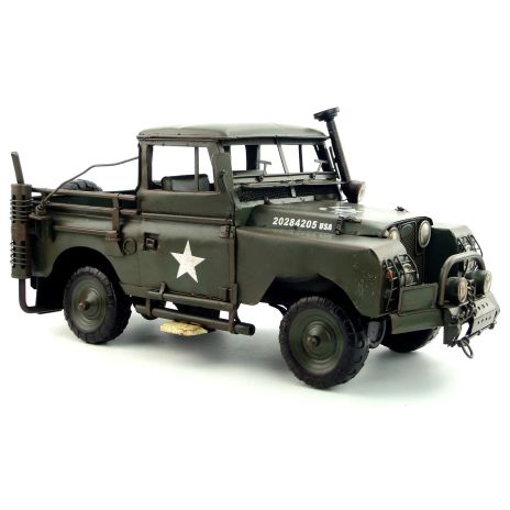 U.S. World War II Land Rover Army Jeep Wrought iron handmade display Model
