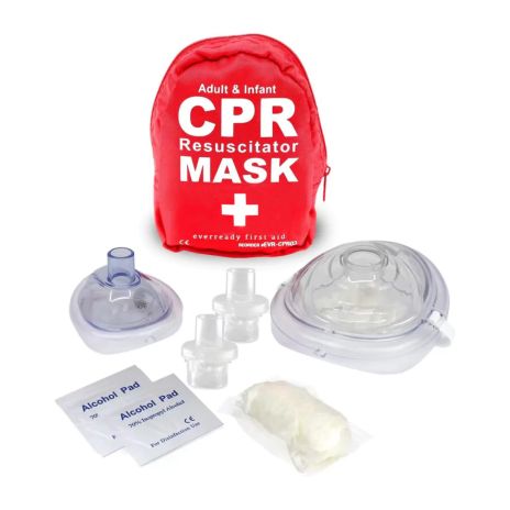 ThreePigeons™ First Aid Adult and Infant CPR Mask Combo Kit