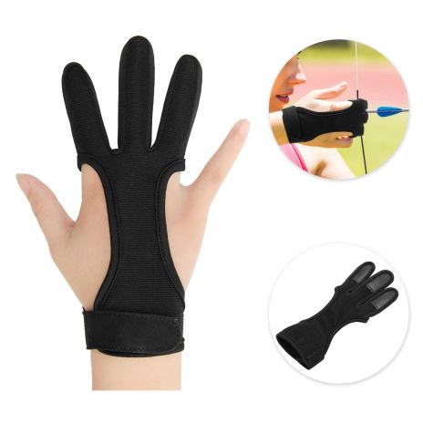 ThreePigeons™ Three Finger Leather Archery Glove