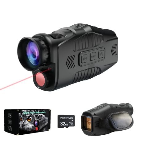 ThreePigeons™ Digital Night Vision Monocular with Infrared Illuminator