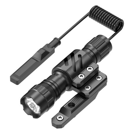 Tactical Flashlight 1200 Lumen Matte Black LED Weapon Light