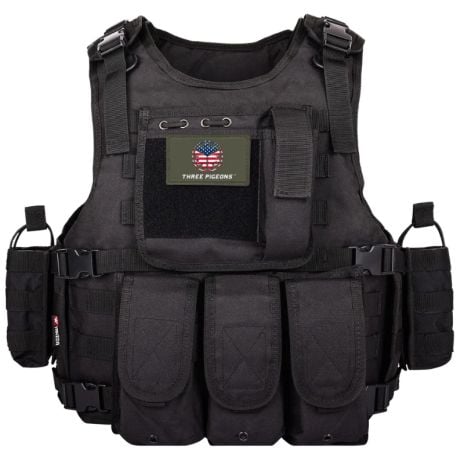 ThreePigeons™ Tactical Airsoft Vest Adjustable Fit Adult