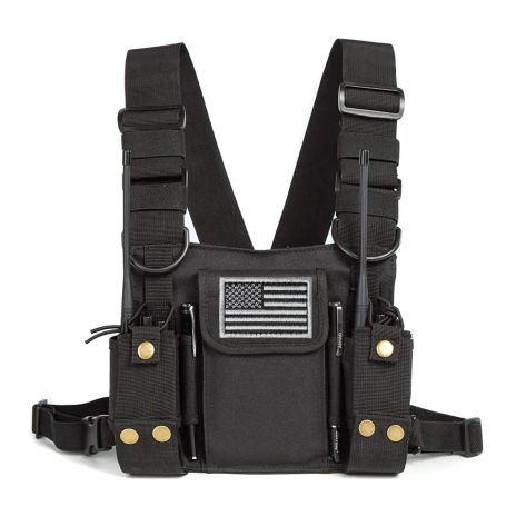 ThreePigeons™ Radio Shoulder Holster Chest Harness Holder Vest