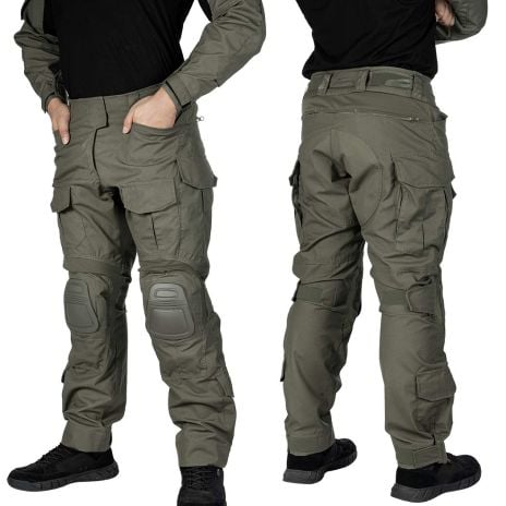 ThreePigeons™ Combat Military Pants Multi-camo Trousers with Knee Pads