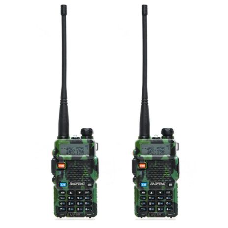 Handheld Walkie Talkie Rechargeable with 2 Pack Camo