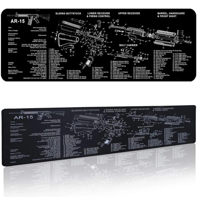 ThreePigeons™ Extra Large Gaming Mouse Pad AR-15 Gun Cleaning Mat