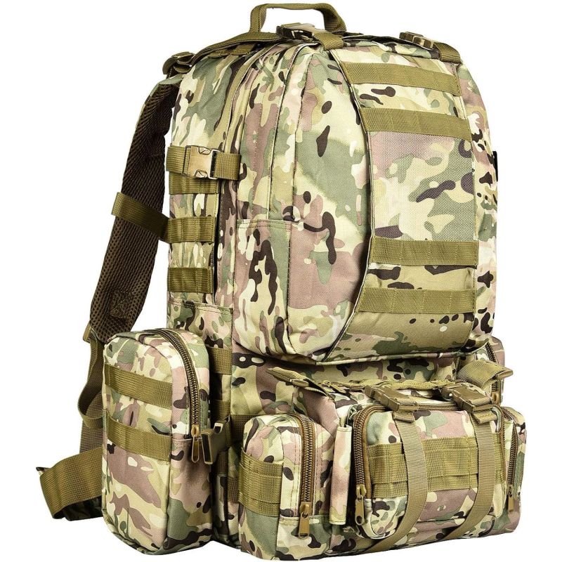 ThreePigeons™ Large Assault Detachable Molle Rucksack 60L