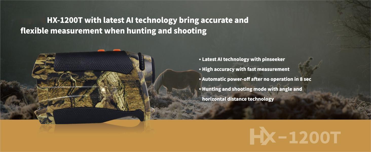 ThreePigeons™ Range Finder for Hunting Archery, 1200 Yards with Angle and Horizontal Distance