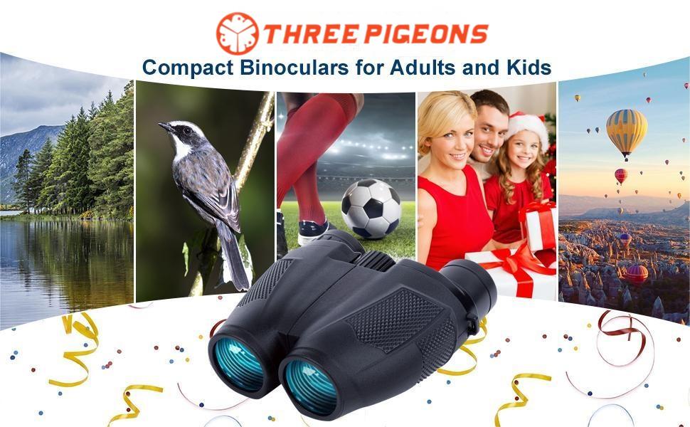 ThreePigeons™ Compact and Light HD Binoculars for Night Hunting and Wildlife