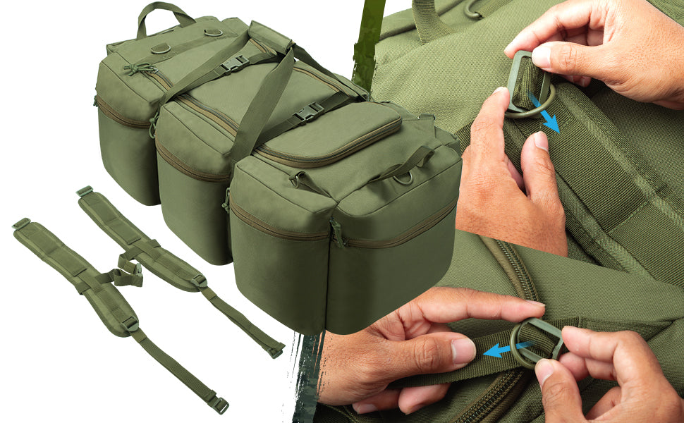 ThreePigeons™ Large Military Duffle Bag 100L