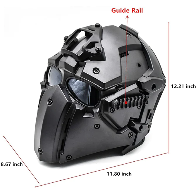 ThreePigeons™ Tactical Airsoft Full Face Protective Goggles Terminator Helmet