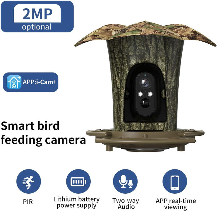 ThreePigeons™ Smart Bird Feeder Camera with Solar Panel - 1080P HD Camera