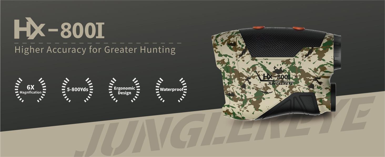 ThreePigeons™ Hunting Range Finder 800 Yards,6X Magnification, Waterproof Archery Rangefinder