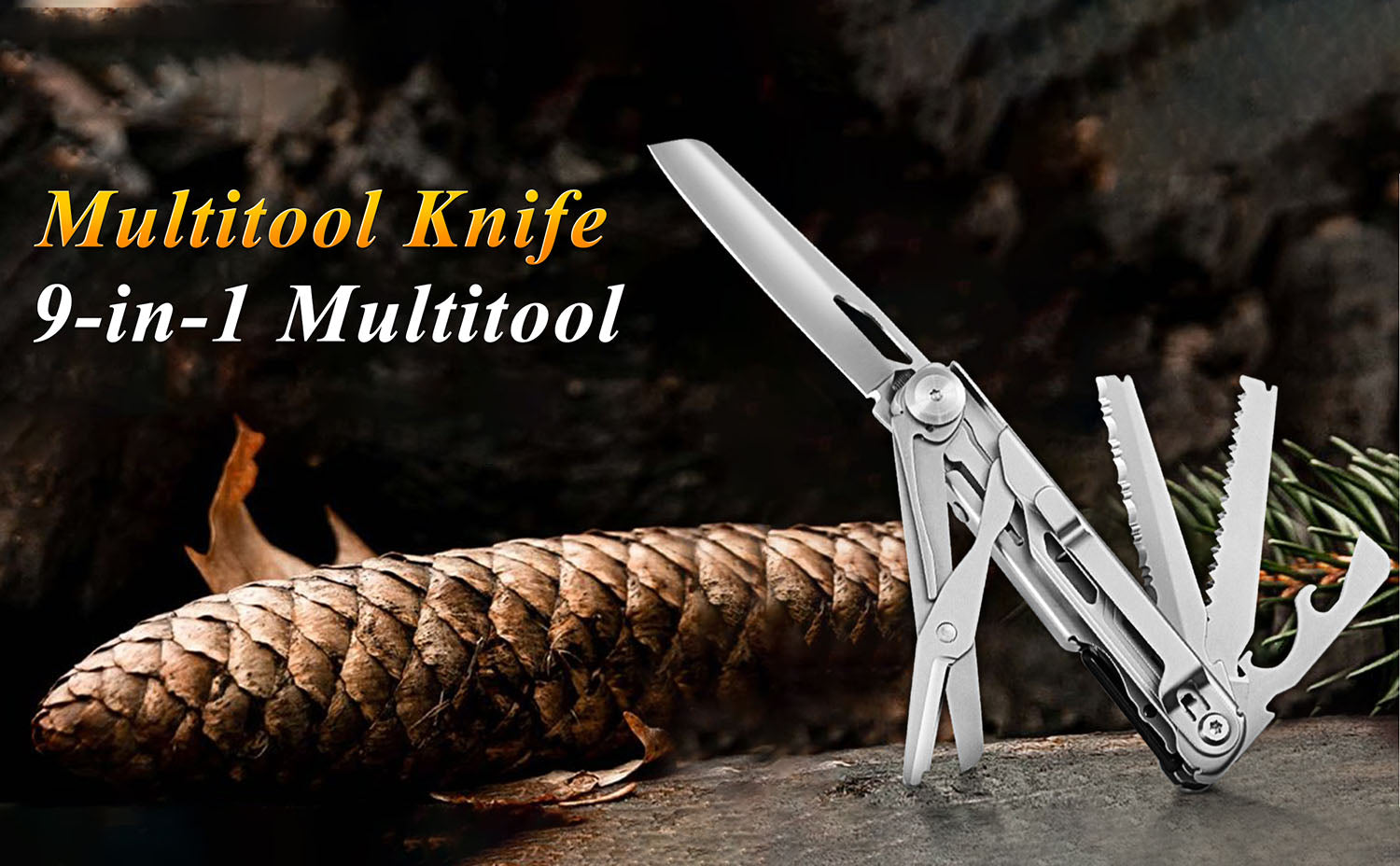 9-in-1 Multi Tool, High Hardness Multitool Folding Knife