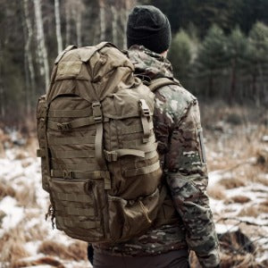 ThreePigeons™ Molle Hiking Internal Frame Backpacks with Rain Cover 70L