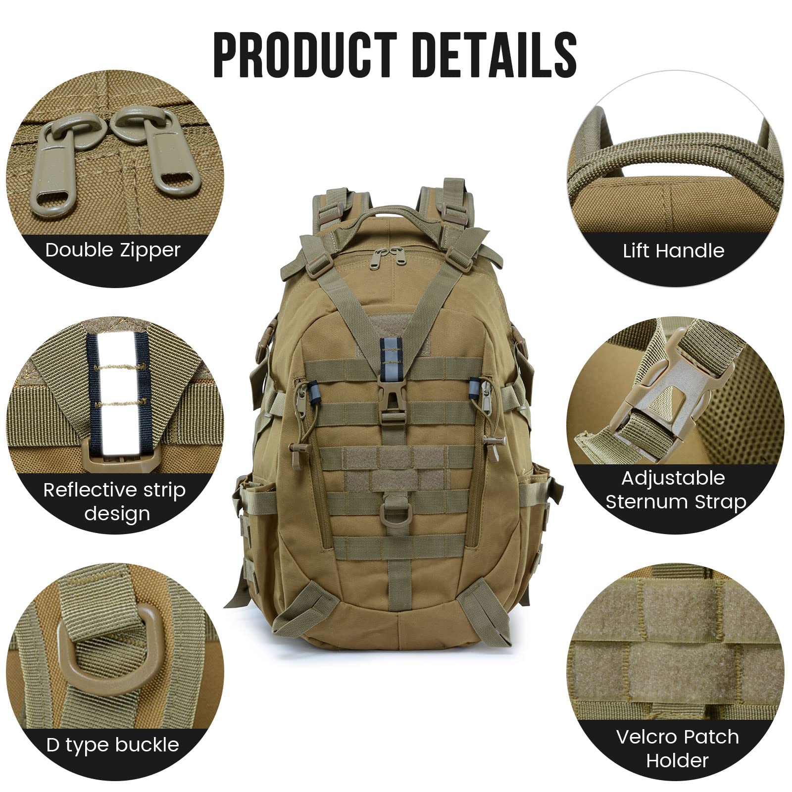 Military Tactical Camouflage Backpack 25L