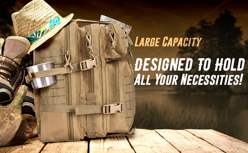 Large Capacity Military Outdoor Tactical Backpack 40L