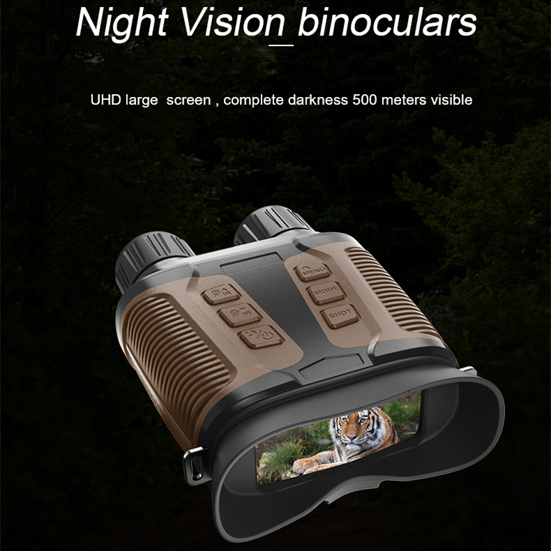ThreePigeons 80X 10X Optical and 8X Digital Zoom IR Night Vision Goggles with Viewing 1640ft/500m in 100% Darkness FHD 4K Video