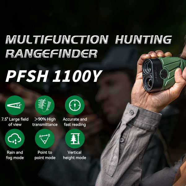 1100 Yards Hunting Golf Rangefinder with Slope Switch Rain and Fog Mode
