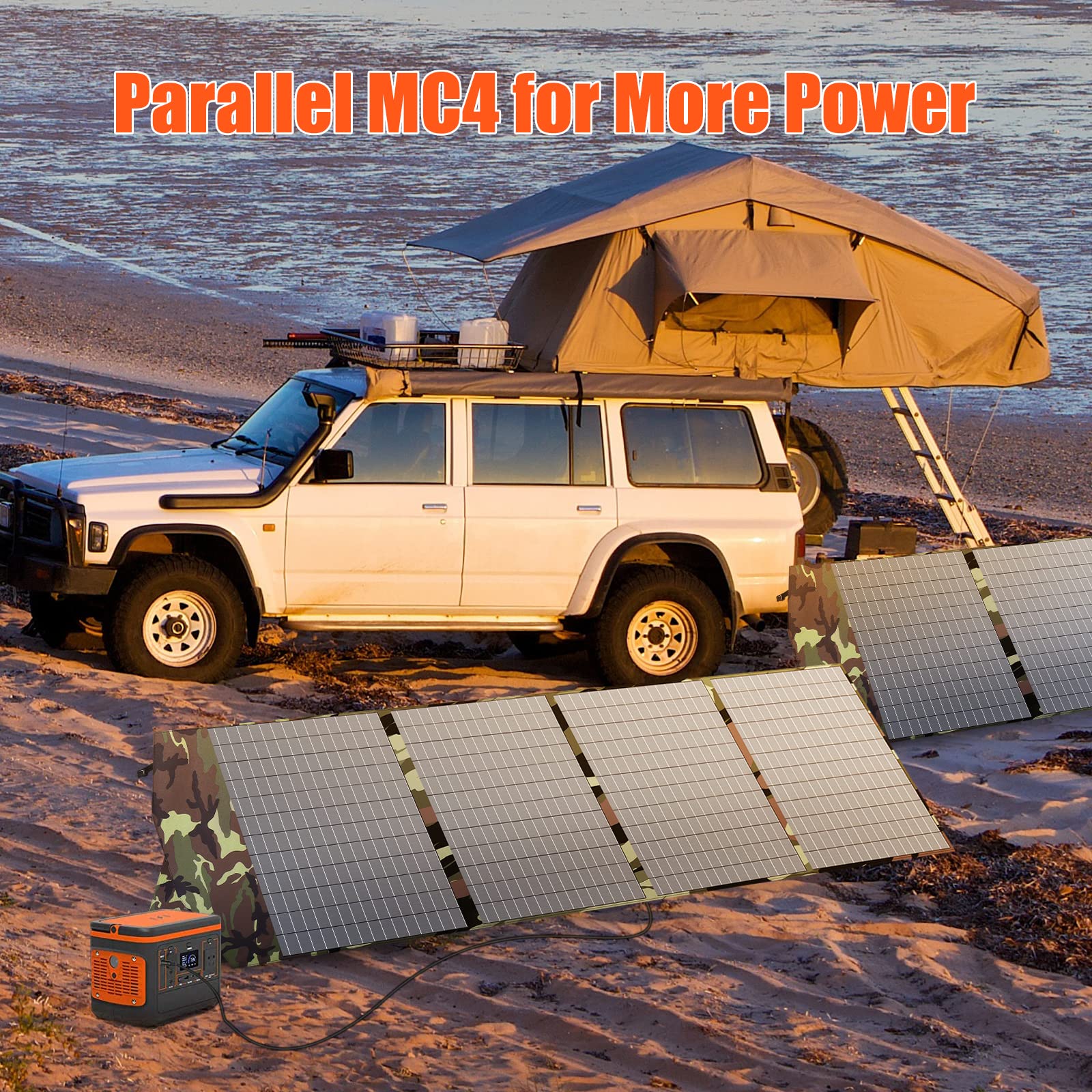 Portable Solar Panel 200W 18V Foldable Solar Charger Kit