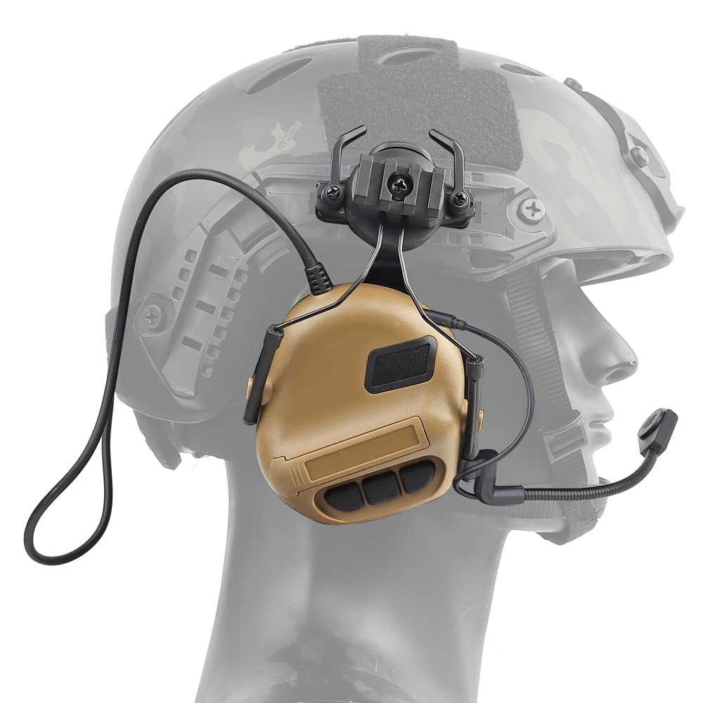 ThreePigeons™ Tactical Helmet Earmuffs with Detachable Microphone