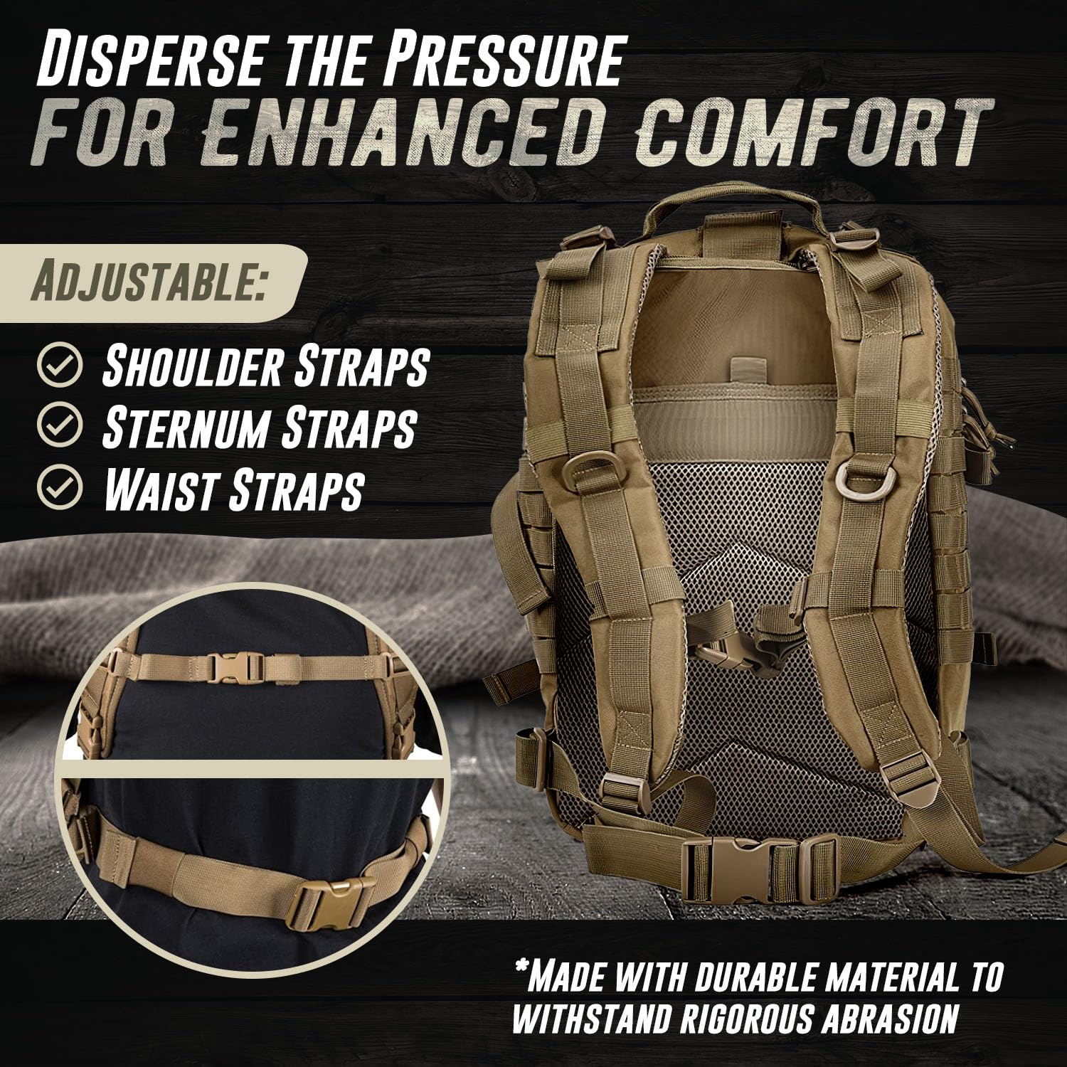 Large Capacity Military Outdoor Tactical Backpack 40L