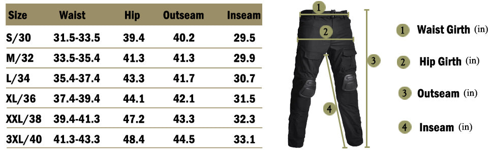 ThreePigeons™ Men's Tactical Military Pants with Knee Pads