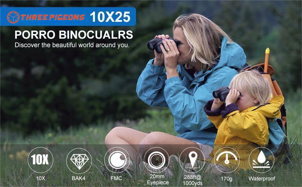 ThreePigeons™ Compact and Light HD Binoculars for Night Hunting and Wildlife