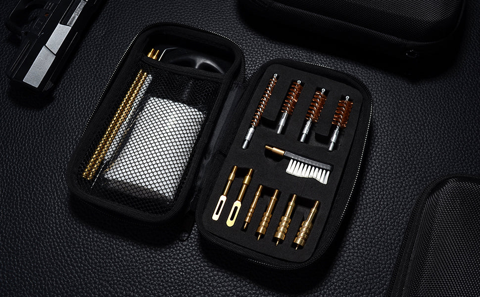 ThreePigeons™ Universal Handgun Cleaning kit .22.357.38,9mm.45 Caliber